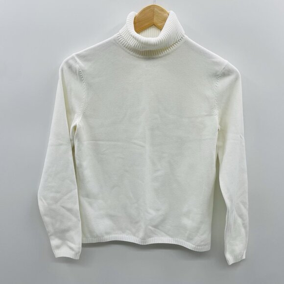 Talbots Sweaters - Talbots Petite Womens Size SP Small Long Sleeve Turtleneck Sweater in White 1637